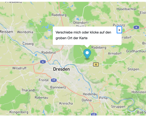 Kartenbild positionieren